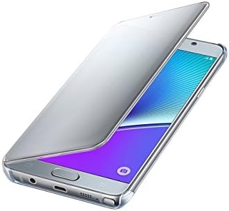 S-View Clear Flip Cover Case For Samsung Galaxy Note 5 - Silver