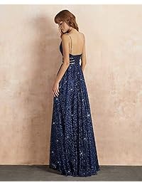 Vestido de baile de tul con cuello en V para mujer