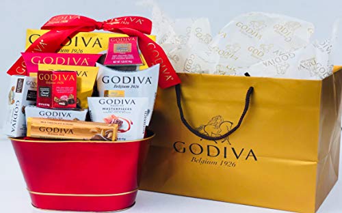 Godiva Chocolatier Deluxe Gift Basket - New 2018 Assortments (12 Count)