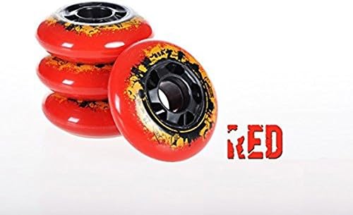 8-pack, Inline Skate/Rollerblade Wheels (All-Star Red, 80mm)