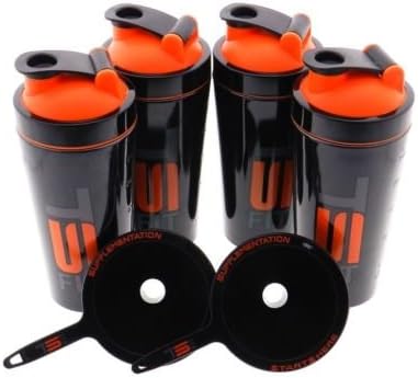 4x TURBO MIXER Stainless Steel 25oz Mixer Bottle Protein Shaker +2 Powder Funnel