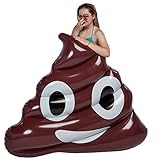 U.S. Pool Supply Giant 5 Foot Inflatable Poop Emoji Pool Float - Fun Kids Swim Party Toy - Huge Funny Summer Lounge Raft