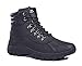 KINGSHOW Men's M0705 Water Proof Black Leather Rubber Sole Winter Snow Boots 13 M US