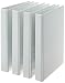 AmazonBasics 3-Ring Binder, 1 Inch - White, 4-Pack