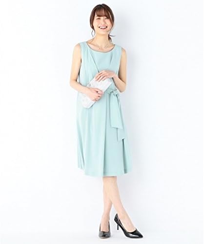 Amazon 組曲 Kumikyoku 結婚式やパーティに バックサテンディティール ドレス グリーン系 3 ワンピース チュニック 通販