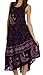 Sakkas B900 Batik Moon and Stars Caftan Tank Dress / Cover Up - Eggplant - One Size