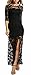 Cactu Women Lace Bodycon Dress Floral Hollow Party Banquet Maxi Dress