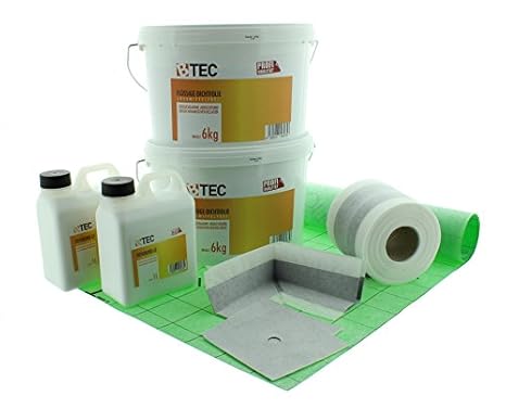 Dicht-Set 3B große Duschnische 'Standard' 12kg Flüssige Dichtfolie, Abdichtungsbahn inklusive Dichtband, Innenecken und Wandm