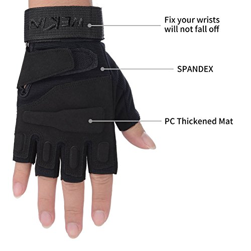 Wekin Tactical Gloves Full/Half Finger for Cycling Motorcycle Hiking Camping Powersports Airsoft Paintball - Thumbnail 3