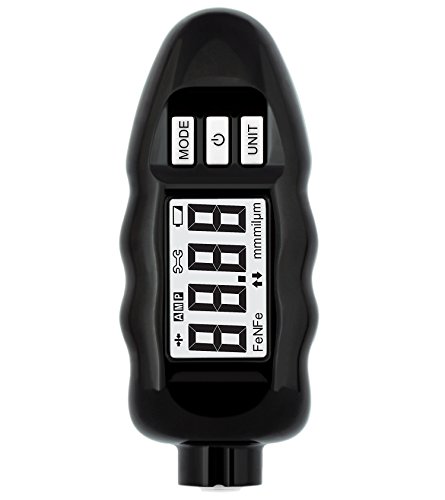 Coating Thickness Gauge DPM-816 Professional Paint Meter for Car Accident Detection Fe/NFe 0-3000µm/0-99mils (Black)