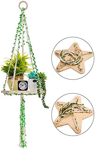 Hanging Planter for Indoor Plants, Planter Hanger Shelf Decor, Macrame Plant Hangers Apartment Decor Farmhouse Decor for The Home for Succulents Cactus Herbs Flowers Pot