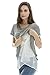 Bearsland Women's Maternity Breastfeeding Shirt Short Sleeve Nursing Tops Gray