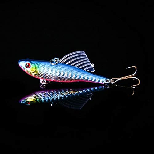 FUKAJ Walk Fish 1PC 7cm 18g Winter Sea Hard Fishing Lure VIB Bait with Lead Inside Diving Swivel Jig Wing Wobbler Crankbait (F 6)