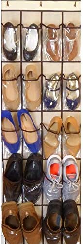20 Pocket Over-Door Shoe Organizer, in Beige