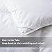 Ubauba All-Season Down Comforter 100% Combed Cotton Hypoallergenic Quilted Feather Comforter with Corner Tabs. Lightweight Goose Down Duvet Insert or Stand-Alone Comforter - Queen/Full 90x90