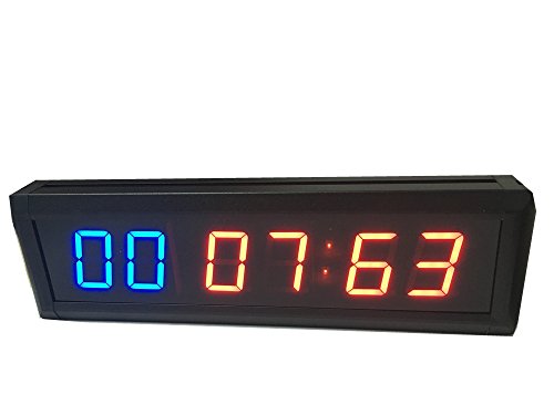 AZOOU  Internal Training Timer Gym Boxing Tabata Stopwatch Led Wall Clock for Fitness W/remote Control