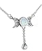 Sterling Silver Celtic Knot Triple Moon Phases Genuine Rainbow Moonstone 17