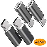 Micro USB to USB C Adapter, BrexLink USB Type C Adapter Convert Connector with 56K Resistor, Fast Charging for Samsung Galaxy S10 S9 S8 Plus Note 9 8, MacBook, LG V30 G5 G6, Moto Z2 Play More (Gray)