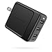 RAVPower Wall Charger 3-Port 30W Travel Charger Multi Port USB Charger, Charging Adapter, Compatible iPhone, iPad Pro Air Mini, Galaxy S9 S8 Note 8 (Black)