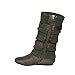 Slouchy Sweater Buckle Mid Calf Boot (10, grey21) [Apparel]