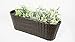 Pacific E-Commerce Hanging Planter for Indoor and Outdoor Use ​|​ Elegant Rectangular Plastic Resin Wicker ​Hanging Basket for Flowers ​and Plant Holder with Hook (Brown) ​- ​17