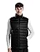 Puredown Men's Packable Down Puffer Vest, Black, L Size