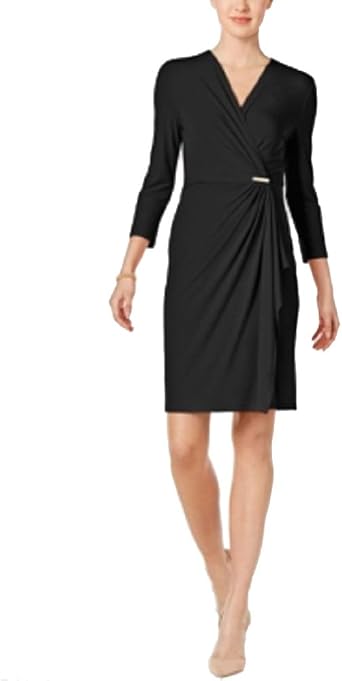 charter club faux wrap dress