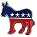 PinMart Democratic Donkey Patriotic Political Lapel Pin