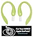 EARBUDi Ear Hooks Compatible with Apple Wired EarPods | Adjustable Rubber Ear Loops Keeps Earbuds Secure During Activity | Neon Green