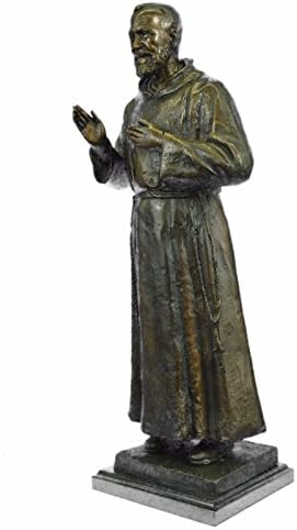Signed &amp; Numbered Limited Edition Saint Pio Italian Bronze Marble Sculpture