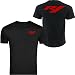 Red YAMAHA RACING BLACK T-SHIRT YZF R1 YFZ BANSHEE WHITE R1 LOGO FRONT & BACK (XL, BLACK)