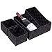 Woven Storage Basket Organizer Bins Baskets for Shelves Small Basket Luxury Box Organizer Divider Shelf Baskets Organizing Woven Basket Set of 4 (Black) primary