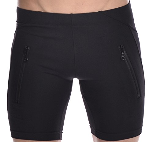 Men's Quick Drying Yoga Shorts with Front Zipping Pockets by Gary Majdell Sport