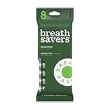 BREATH SAVERS Mints, Spearmint, 8 Count .75 OZ(21g)ROLLS/NET WT 6OZ(170g)Pack of 5