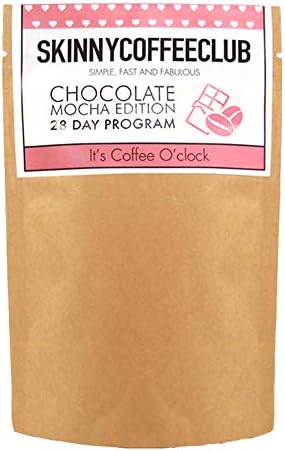 Skinny Coffee Club Weight Loss Coffee, Chocolate Mocha Flavored | Fat Burner & Appetite Suppressant | Slim Down Quick | Includes Free Foodie Ebook & Fitness Guide | Instant Edition (28 Day Supply)