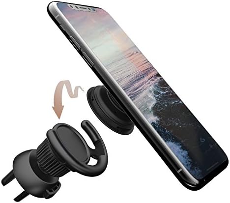 Litarena Secure Car Vent Mounted Cell Phone Holder for Pop Socket Users - Works With iPhone and Android Phones (Car Mount 1)