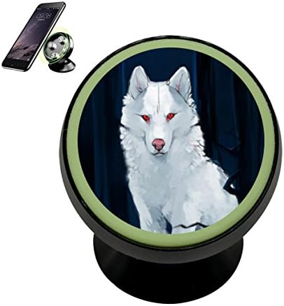 Direwolf DIY Magnetic Phone Car Mount Holder for iPhone 360 Rotation Noctilucent Function,Black