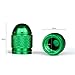 Dreamer Car Cool Short Bullet Style Anodized Surface Valve Stem Caps Car Wheel Valve Caps(green,4 pcs)