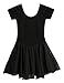 Arshiner Girls' Dance Leotard Ruffle Sleeve (130(Age for 5-6Y), Black(FBA)) Black(fba) 13(Age for 5-6Y)