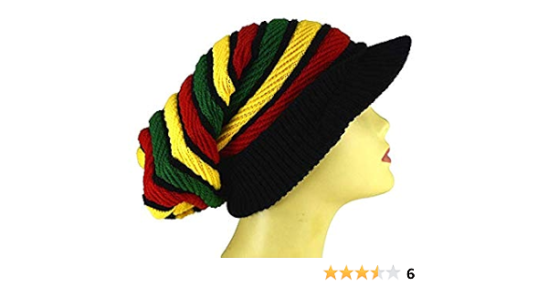 Rasta Slinky Hat - Rasta Dreadlocks Cap 