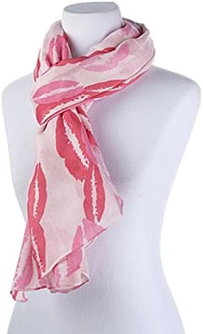 Carol Brodie Accessorize Your Life "Lips" Pink Scarf