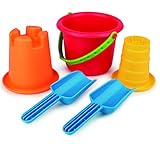 Hape Sand Toys 5-in-1 Beach Set Toys, Multicolor