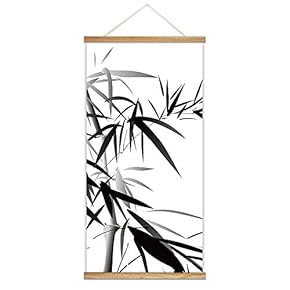 Hanging Poster Wooden Framed Beautiful Winter Flowers Theme Home Wall Canvas Prints Ready to Hang - 18"x36"