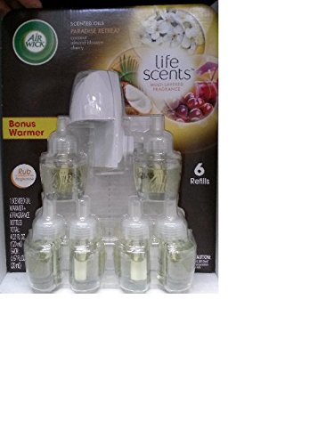 Air Wick Life Scents, Paradise Retreat, 6 Refills Plus Warmer