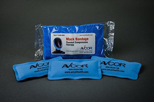 Mack Bandage Cold Compression Bandage, Great for Face and Jaw Treatment. 1 Bandage with 2 Additional Cold Packs (not 3, as Pictured.)