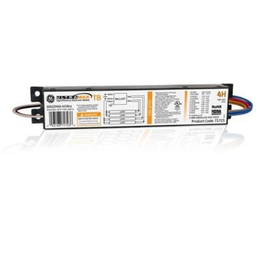 GE Lighting 71723 GE432MAX-H/ULTRA 120/277-Volt UltraMax Electronic Fluorescent T8 Multi-Volt Instant Start Ballast 4 F32T8 Lamps