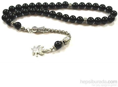 Serra Beads Onix Black Stone Cut 8 mm Rosary Globe Tasbih Bracelet Zikr Muslim Prayer Beads Rosary