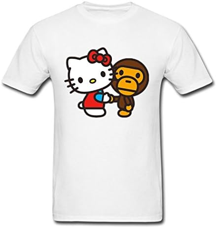 LeiANze Bape And Kitty Your Own Zone Men's Shirt White Large