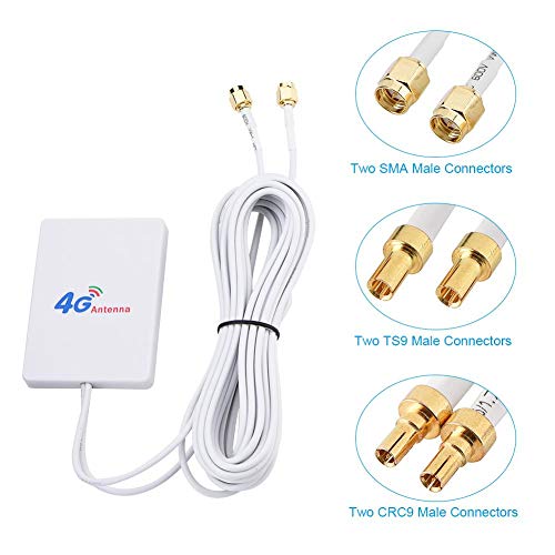 Bewinner-4G-3G-LTE-Antena-de-Alta-GananciaEnrutador-Movil-4G-3G-con-Cable-de-29m-para-Mejore-la-Cobertura-de-Red-de-Banda-Ancha-Movil-y-Las-Capacidades-de-Recepcion-WiFi-TS-9-SMA-CRC9SMA