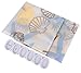 Stylish Living Elegant PEVA Bathroom Shower Curtain for Home / Traval / Hotel with Hooks, Frosted Clear with Starfish , Conch and Shell Curtain for Kids, 72 Inches X 72 Inches